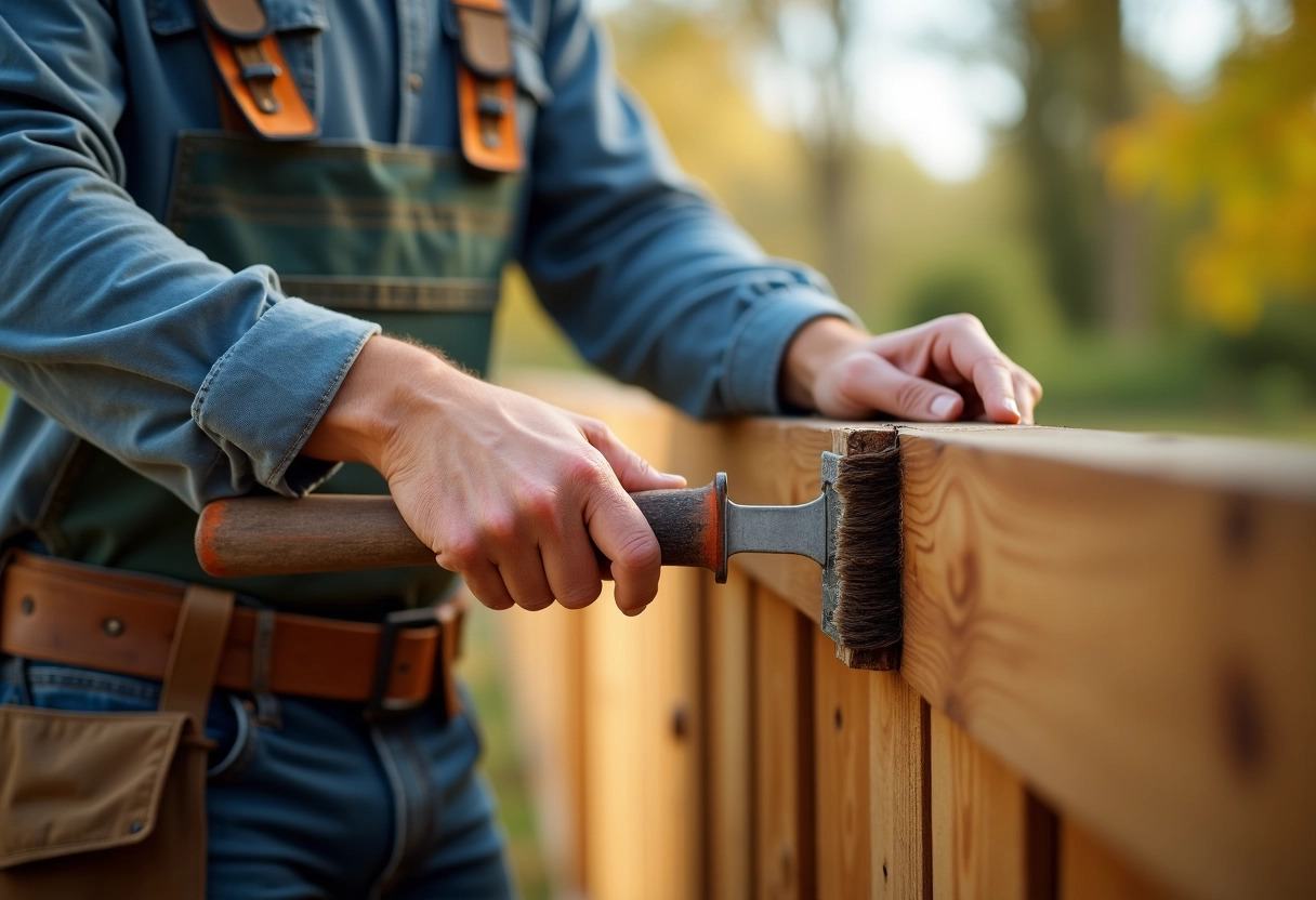 panneau de clôture en bois